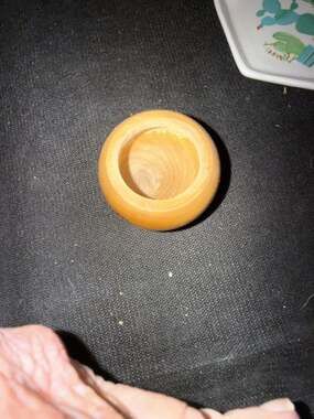 Vintage Handcrafted Jerusalem Wood Trinket Bowl